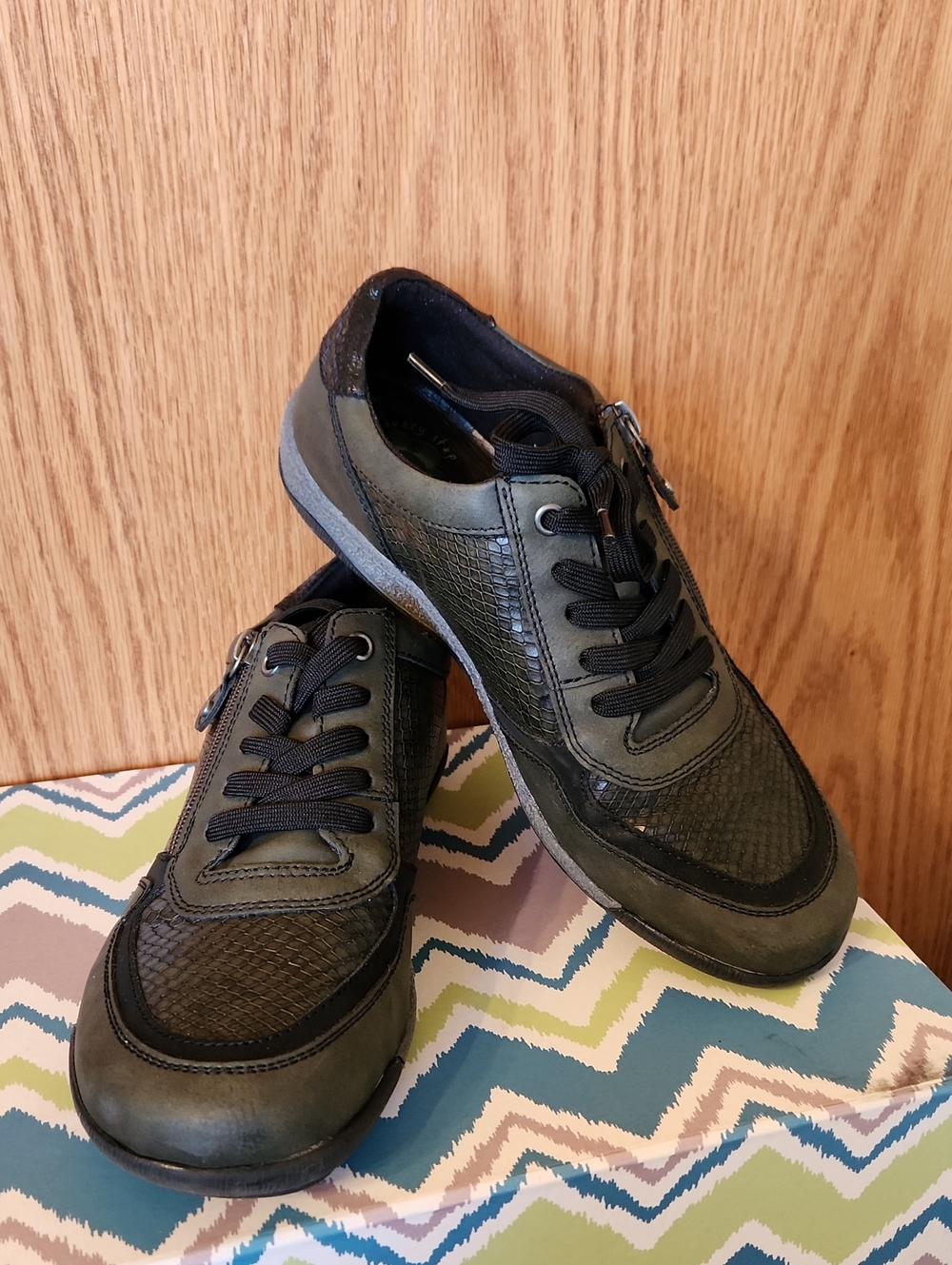 Spring Step Olive Green Women's Athletic Sneakers